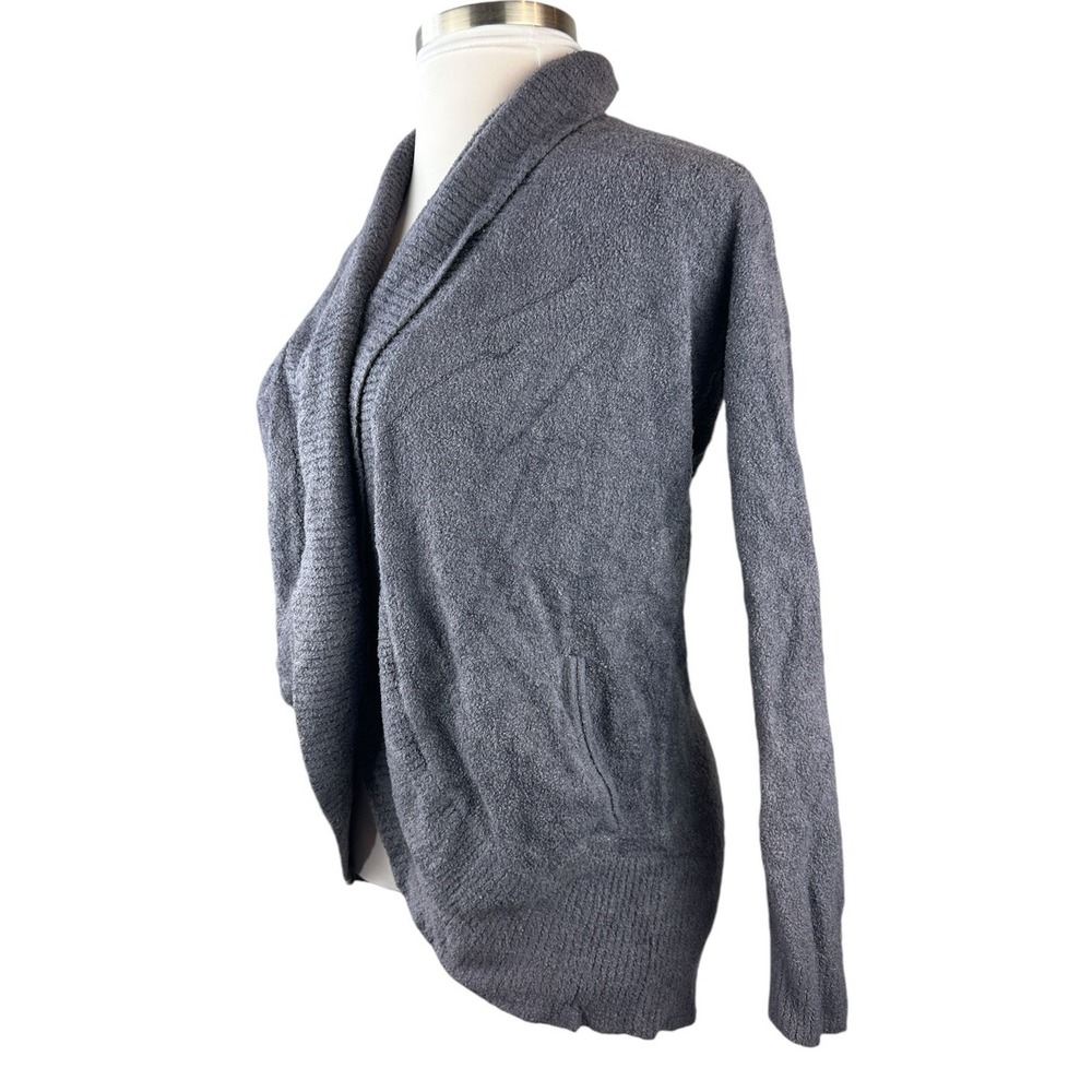 Barefoot Dreams CozyChic Lite Circle Cardigan Blue Open Front Womens M Style 452 - Picture 3 of 8